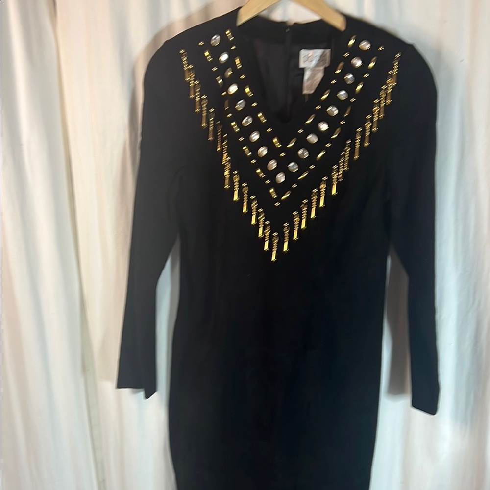 Pia Rucci Black Leather Dress